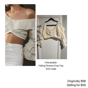 Free people Falling flowers crop top